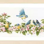 Lanarte Kreuzstichset Blaumeisen, Zählmuster Zählmusterpackung
