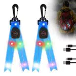 LED Blinklicht für Schulranzen - 2er Aufladbar Kinder Reflektoren Blinklicht Schulranzen Sicherheitslicht