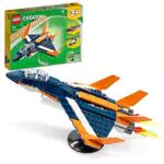 LEGO Creator 3-in-1 Überschalljet, Flugzeug, Hubschrauber und Boot - Spielzeug ab 7 Jahren