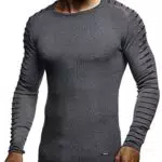 Leif Nelson Strickpullover Herren Rundhals - Dünner Männer Strick Pullover für Winter & Sommer - Coole Crewneck Männer Pullover