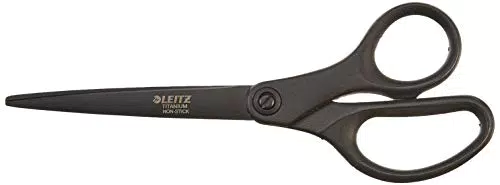 Leitz Schere Titan Anti-Haft, Hochwertige Haushaltsschere mit ergonomischem Griff