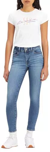 Levi's Damen Jeans 711 mit doppeltem Knopf, Blau