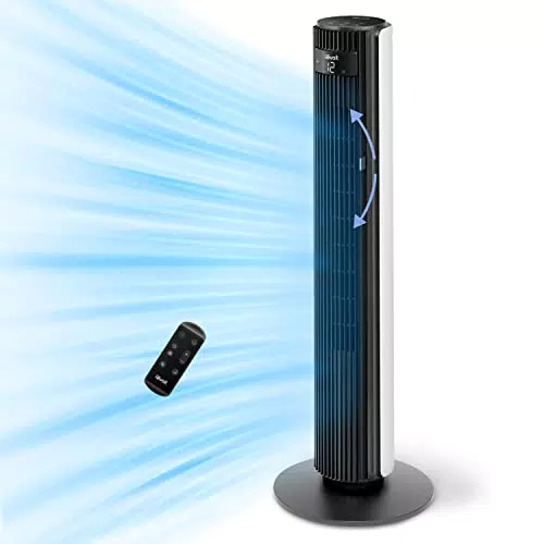 Levoit Turmventilator für Schlafzimmer, 7.5m/s starker 23W energiesparender Ventilator