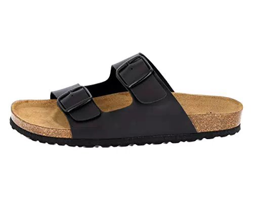 Lico Bioline Velcro Unisex Hausschuh, schwarz