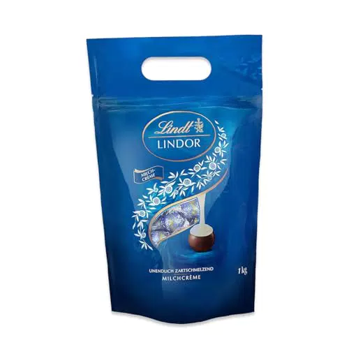 Lindt LINDOR Schokoladen Kugeln Milchcrème, 1 kg Beutel