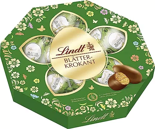 Lindt Schokolade Blätterkrokant Kassette - Oster Schokolade und Schokoladengeschenk