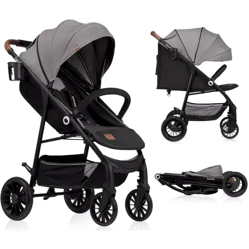 LIONELO Zoey Kinderwagen Buggy bis zu 15 kg, XXL-Verdeck mit Sonnenschutz