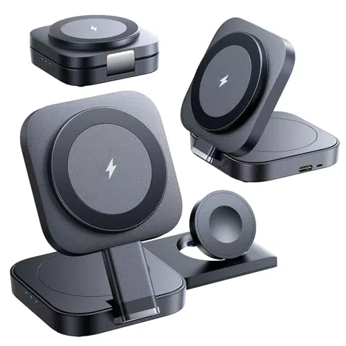 LISEN 3-in-1 Ladestation für Apple Watch, iPhone und Airpods - Kabelloses Ladegerät für unterwegs