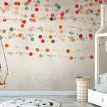 Livingwalls Fototapete Punkte Kinderzimmer Beige Orange Rosa 383051 The Wall 2