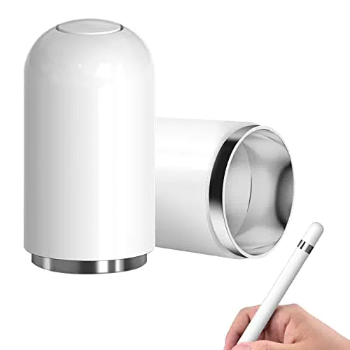 LoQuick 2 Stück Pencil Kappe, Magnetische Ersatzkappen Kompatibel Apple Pencil 1. Generation