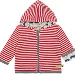 loud + proud Unisex Baby Ringel, Gots Zertifiziert Wendejacke