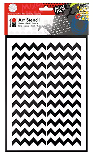 Marabu 0285000000005 - Art Stencil, Motivschablone für effektvolles Schablonieren auf Papier