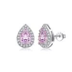 Ohrstecker Silber 925 mit Geburtsstein Topas für Damen - Schmuck Geschenk Oktober