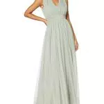 Maya Deluxe Damen Maya Deluxe Ruffle Shoulder Maxi Dress Brautjungfernkleid
