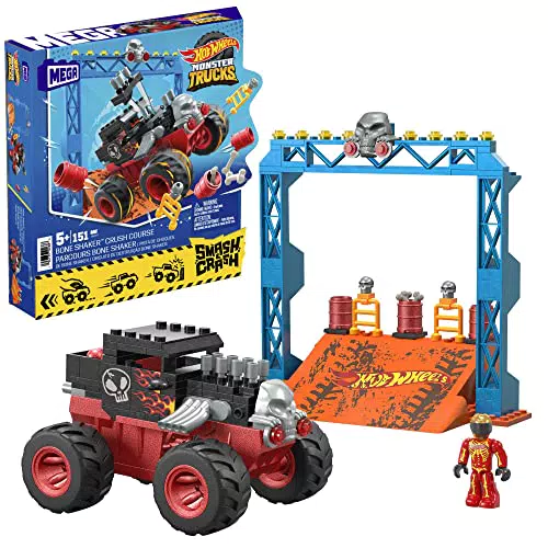 Hot Wheels Smash-und-Crash Bone Shaker Crush Set für Kinder ab 5 Jahren