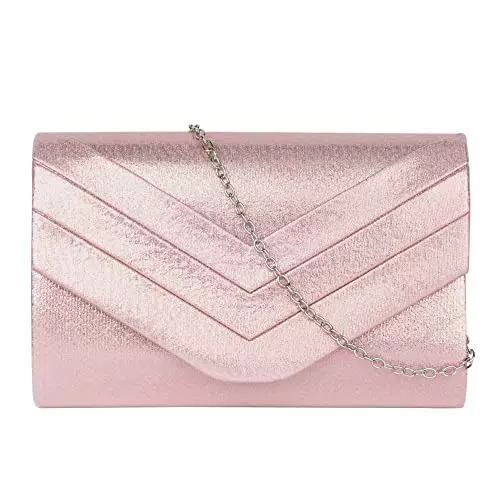 Damen Clutch aus Wildleder mit Kette für besondere Anlässe