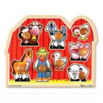 Melissa & Doug Steckpuzzle aus Holz mit großem Knauf - Bauernhoffreunde