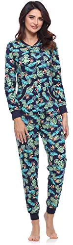 Merry Style Damen Schlafanzug Strampelanzug Schlafoverall MS10-175