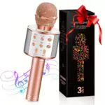 Mikrofon Kinder, Bluetooth Karaoke Mikrofon Geschenke für Kinder Mädchen Spielzeug