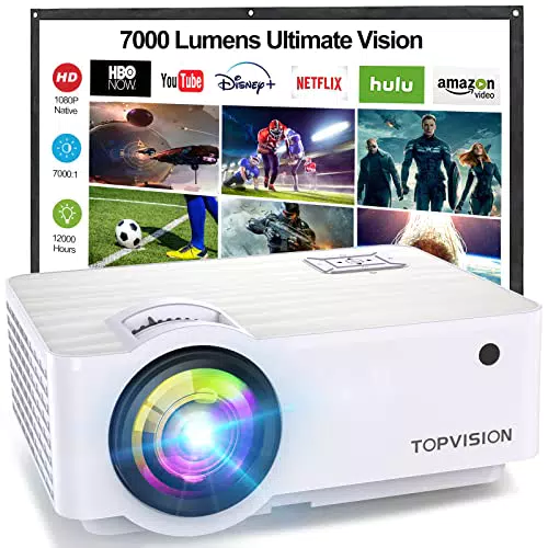Mini Beamer, Native 720P Heimkino Beamer Unterstützt 1080P Full HD