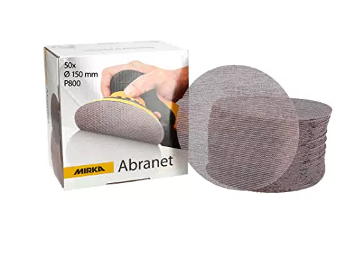Mirka Abranet Netz-Schleifscheiben Ø 150 mm Klett P800 - Schleifen von Holz, Spachtel, Lack, Kunststoff