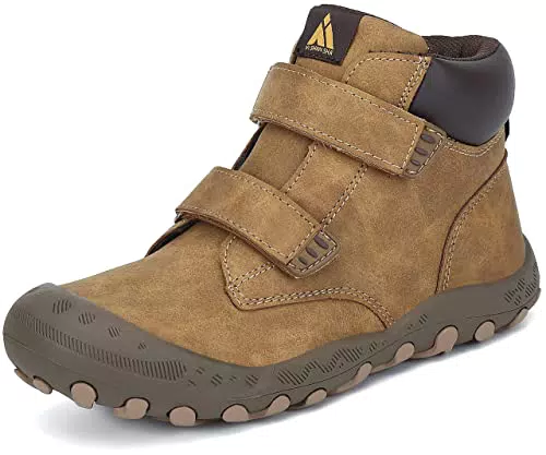 Mishansha Wanderschuhe Kinder Trekkingschuhe Jungen Walkingschuhe Mädchen rutschfest Verschleißfest Kinderschuhe Stil: 1 Braun Gr.38