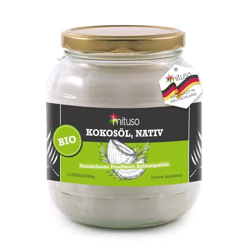 Bio Kokosöl von mituso - Natives Kokosöl im Glas