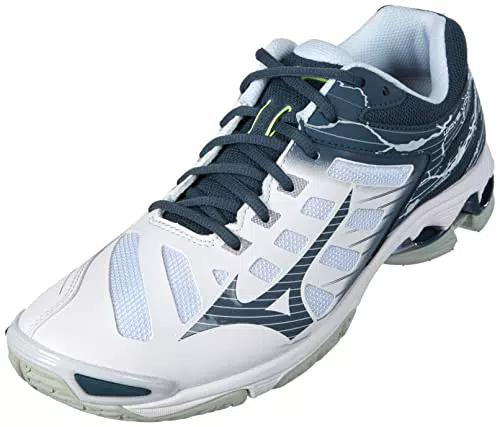 Mizuno Unisex Wave Voltage Volleyball-Schuh, Weiß Orionblau Mistyblue