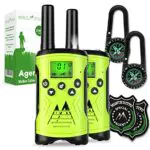 Monte Stivo Walkie Talkie Kinder, 8-teiliges Set mit Kompass & Badge