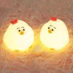MUSUNIA Nachtlicht Küken Stilllicht Baby Nachttischlampe Dimmbar Warmes Licht USB Aufladbar Anti Glare für Kinderzimmer