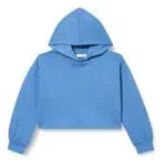 NAME IT Girl's NKFVANITA LS Short Boxy Sweat WH BRU R Sweatshirt