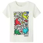 NAME IT Jungen T-Shirt Among Us Sky Box - Weiß
