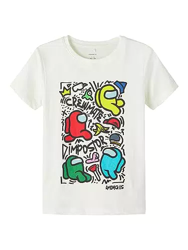NAME IT Jungen T-Shirt Among Us Sky Box - Weiß