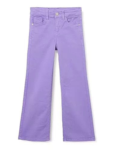 NAME IT Mädchen Hose NKFPOLLY Wide TWI - Aster Purple - Größe 116