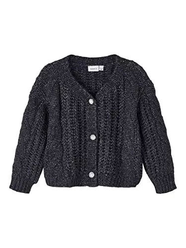 Name It Mädchen Strickjacke NMFOPAULA - Dunkles Saphir