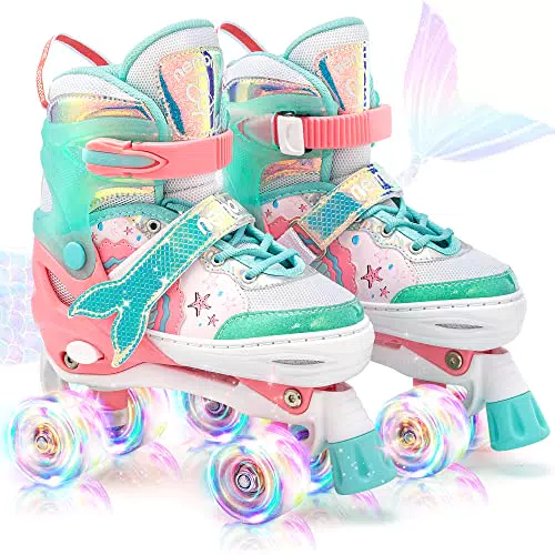 Inline Skates für Mädchen - Verstellbare Größen - Indoor & Outdoor - NEMONE