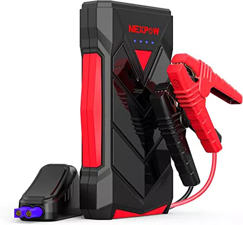 NEXPOW Starthilfe Powerbank für Auto - 1000A, bis zu 7L Benzin oder 5,5L Diesel, 12V Starter Powerbank mit USB Schnellladung und LED Licht