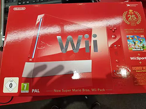 Nintendo Wii Jubiläums Pak - Konsole mit Wii Sports, New Super Mario Bros. Wii, Donkey Kong + Remote Plus Controller