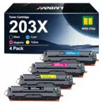 NOGIVY 203X CF540X Toner mit Chip Kompatibel für HP 203X 203A für Color Laserjet Pro MFP M281fdw M281fdn M280nw M281cdw M254dw M254nw M254dn CF541X CF542X CF543X