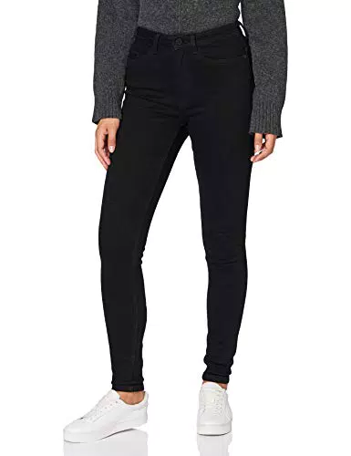 Noisy May Damen Jeans Nmcallie Chic Hw - Hohe Taille - Schwarz