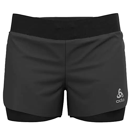 Odlo Damen 2-in-1 Laufshorts ZEROWEIGHT 3 INCH, black