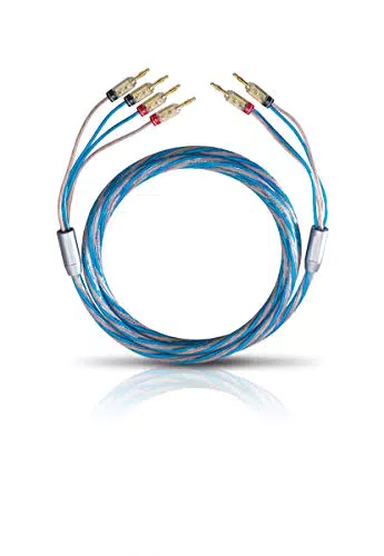 Oehlbach Bi Tech 4B 300 - Lautsprecherkabel-Set Bi-Wiring versilbert 2x2