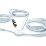 Oehlbach FM Wire - Passive FM Antenne für UKW Radioempfang - 75 Ohm - Wandmontage - weiß