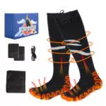 Olycism Beheizbare Socken für Herren und Damen 5000 mAh Akku Wiederaufladbar Beheizte Socken 4 Temperaturverstellbar Baumwollsocken