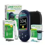 Blutzuckermesssystem OneTouch Ultra Plus Reflect für Diabetes - Inkl. Messgerät, Teststreifen, Stechhilfe, Lanzetten, Etui & Batterien