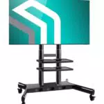 TV Ständer höhenverstellbar für 50” - 86” Fernseher mit Rollen - VESA 800x500 - Schwarz