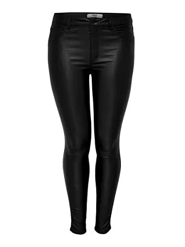 ONLY CARMAKOMA Damen Coated Pants - Modell: Carpunk - Schwarz