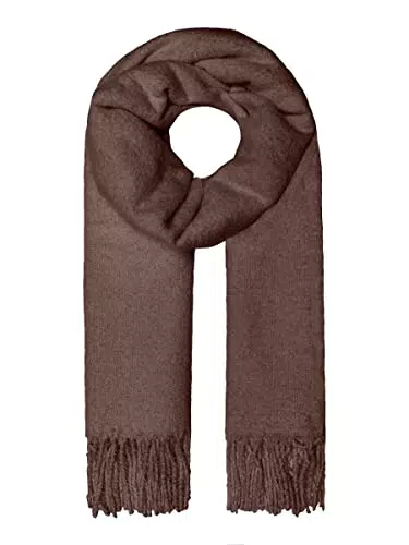 ONLY Damen Onllima Long Frill Scarf Cc Schal, Coffee Quartz