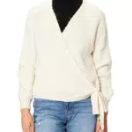 ONLY Damen Wrap Cardigan - Strickjacke mit langen Ärmeln