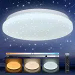 OPPEARL LED Deckenleuchte Dimmbar, Ø28cm, 24W LED Lampen Deckenlampen Rund